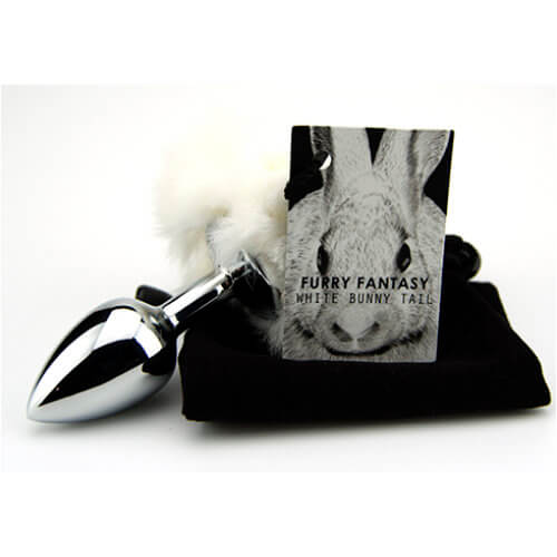 Furry Fantasy White Bunny Tail Butt Plug - Image 3