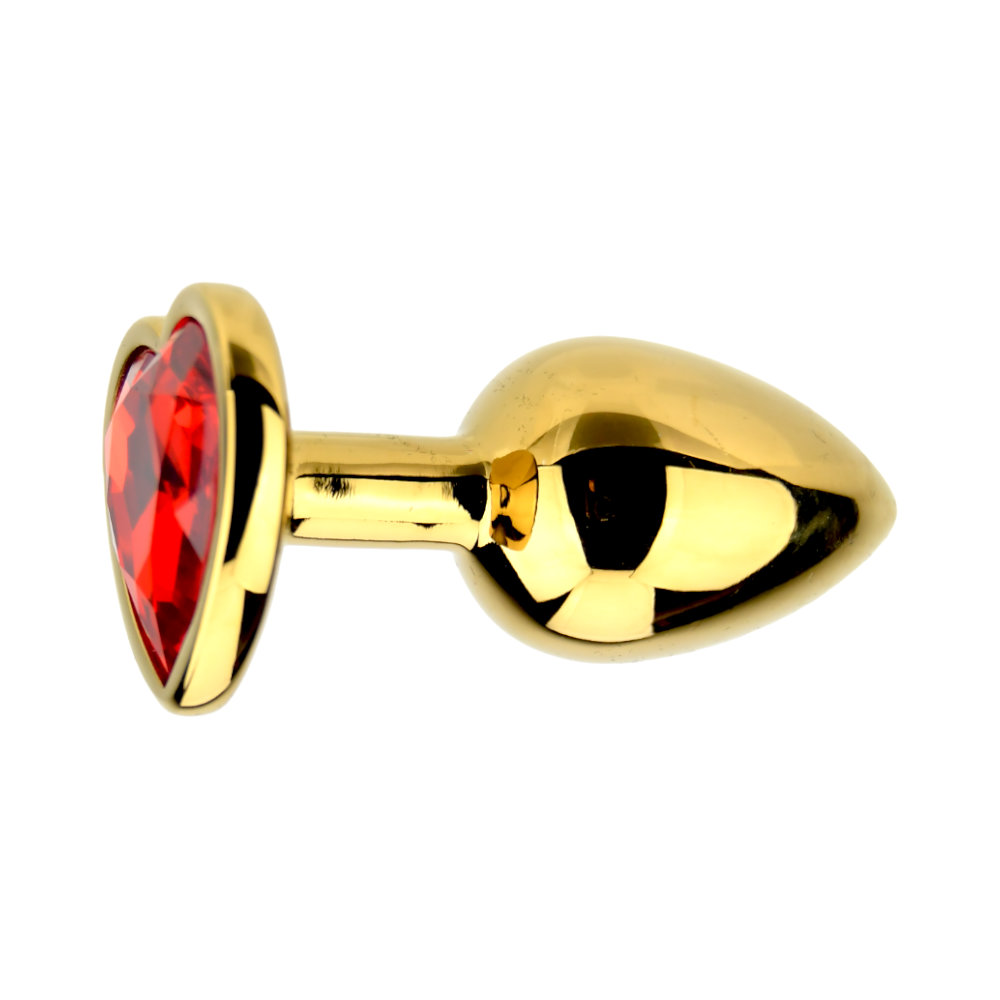 Precious Metals Heart Shaped Butt Plug-Gold - Image 5