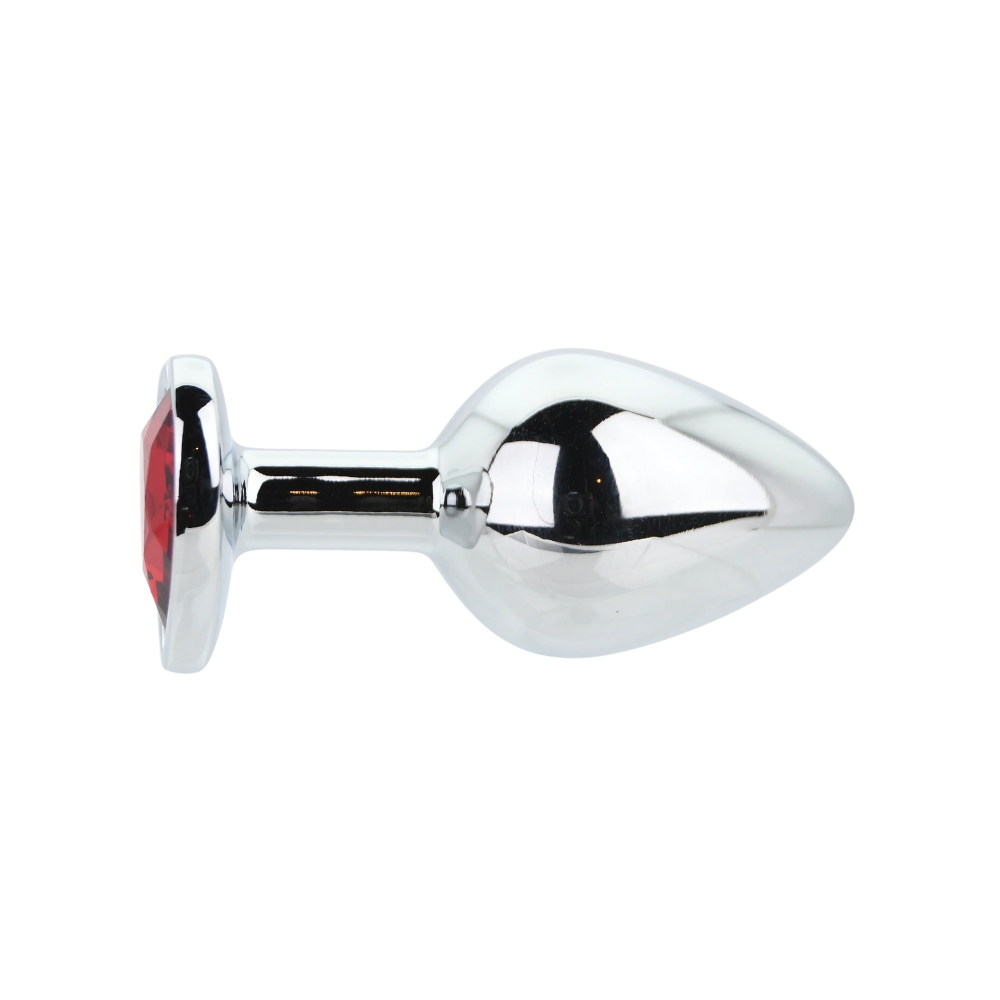 Toosh Heart Shaped Silver with Red Stone Medium - Image 4