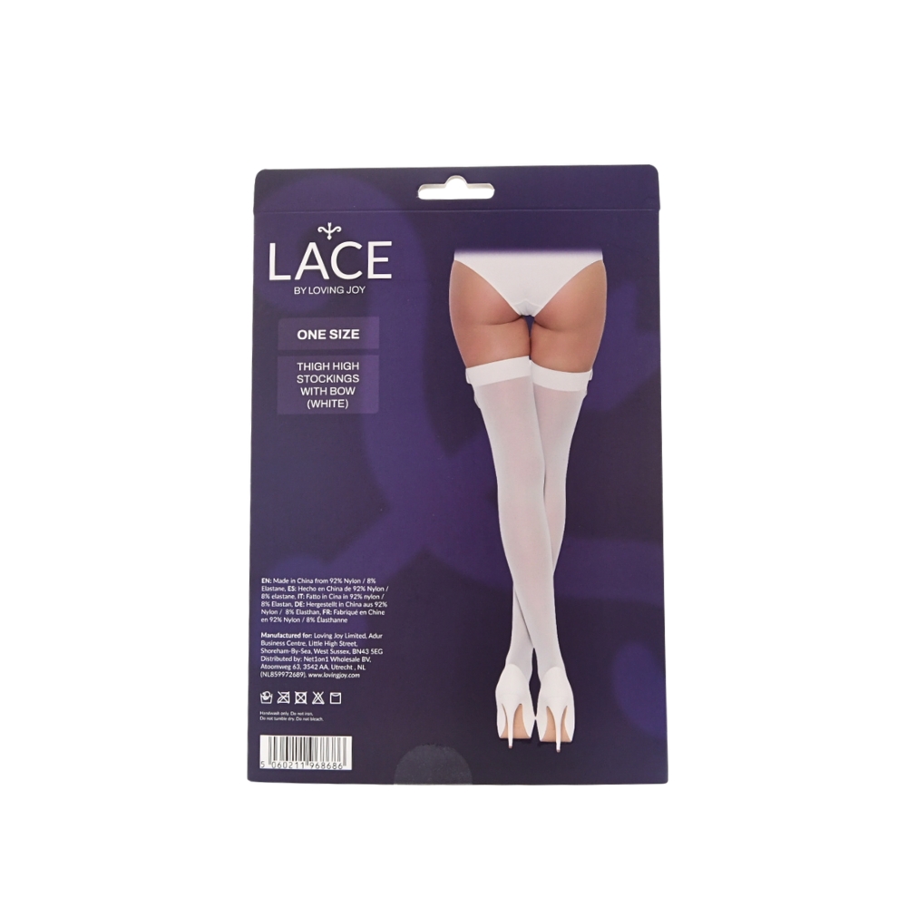 Lace by LJ Thigh High Stockings with Bow - Image 9