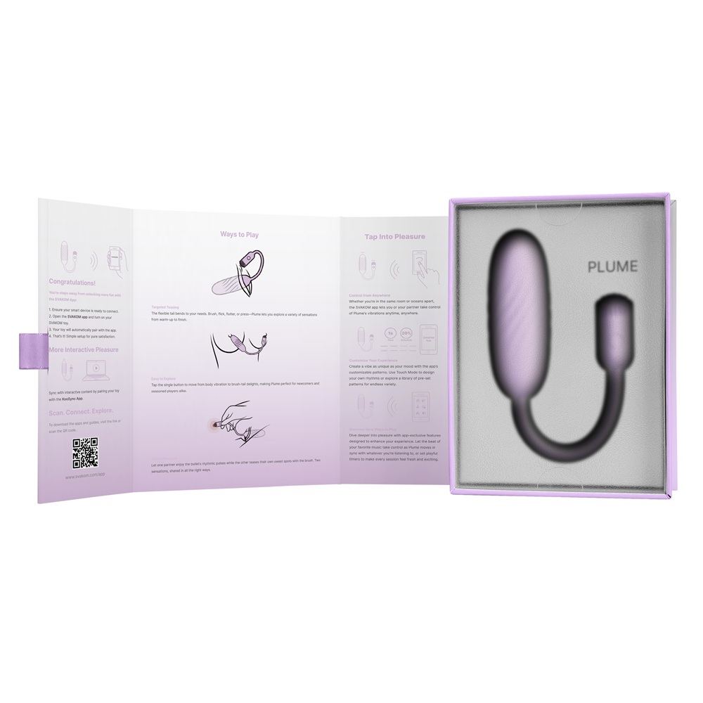 Svakom Plume Flexible Brush Tail Bullet Vibrator - Image 12